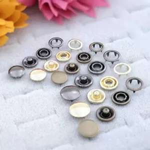 Pearl Prong Ring Snaps with Button Cover